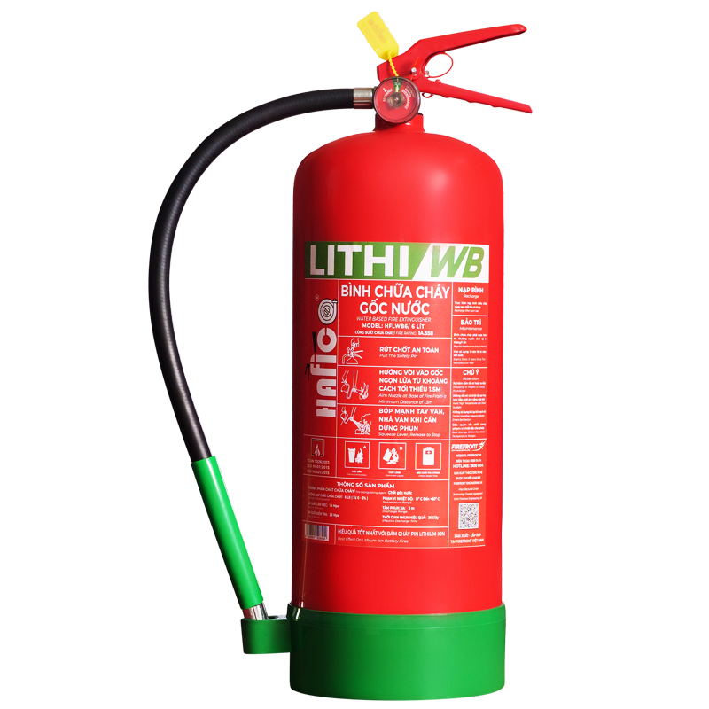 Bình chữa cháy pin lithium-ion 6L Hafico LITHI/WB