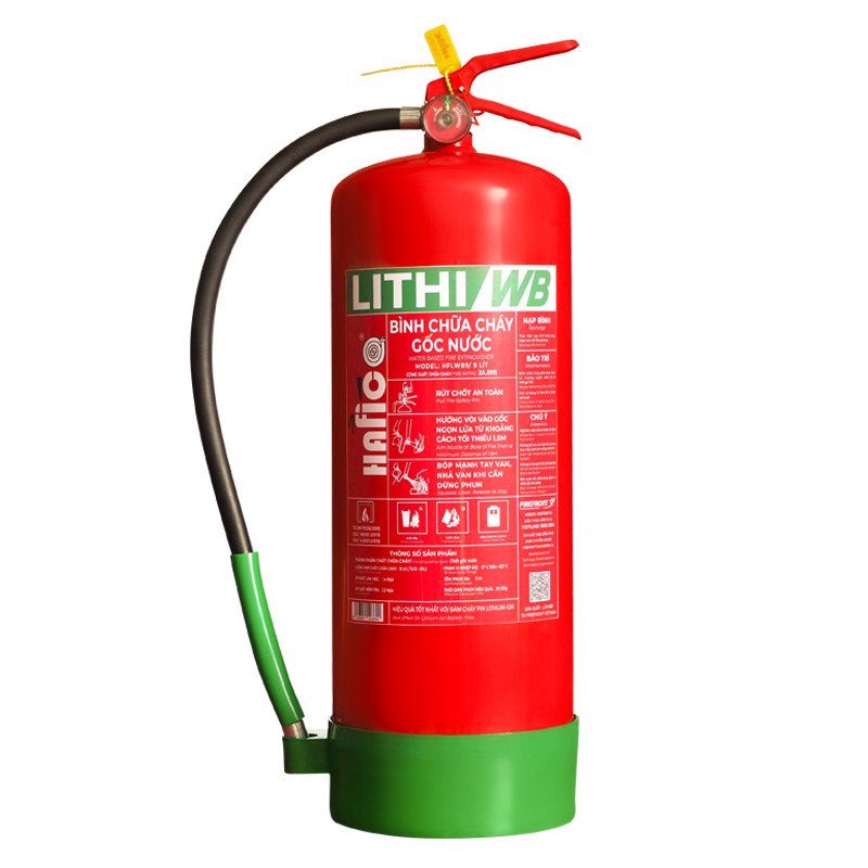 Bình chữa cháy pin lithium-ion 9L Hafico LITHI/WB